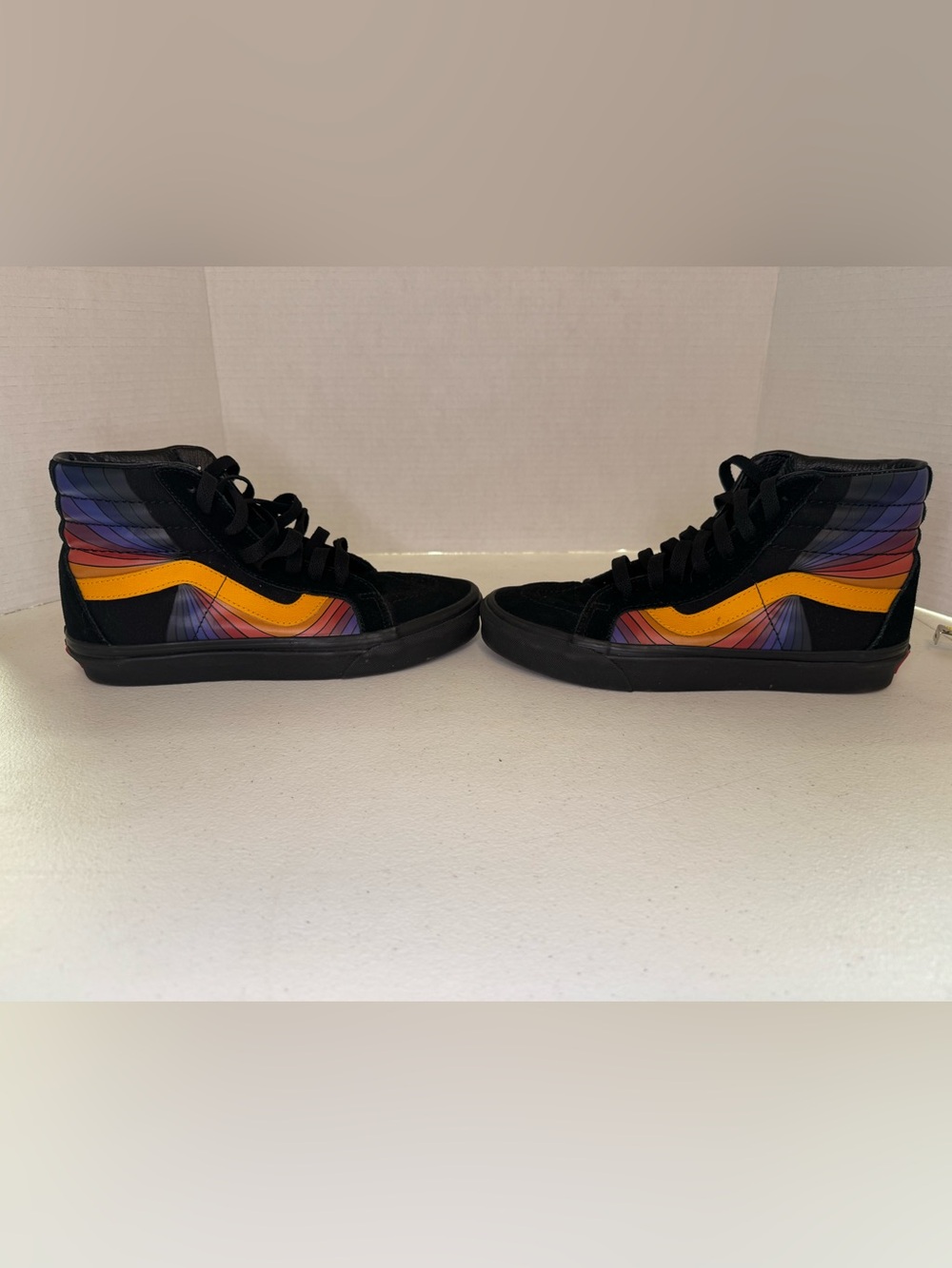 Vans OTW Sk8 Hi-Men 5.5/Women 7-Reissue Refract-Black Suede-Sunset Burst- 721356 - Picture 3 of 7
